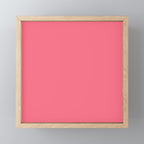 Bright Watermelon Pink Solid Colour  Mini Art Print Gallery Image 1
