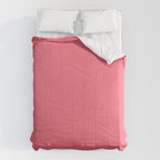 Bright Watermelon Pink Solid Colour  Comforter Gallery Image 6