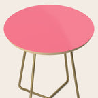 Bright Watermelon Pink Solid Colour  Side Table Gallery Image 2