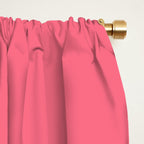 Bright Watermelon Pink Solid Colour  Window Curtain Gallery Image 2