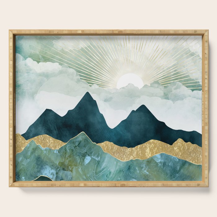 Golden Sunrise Serving Tray Gallery Image 1