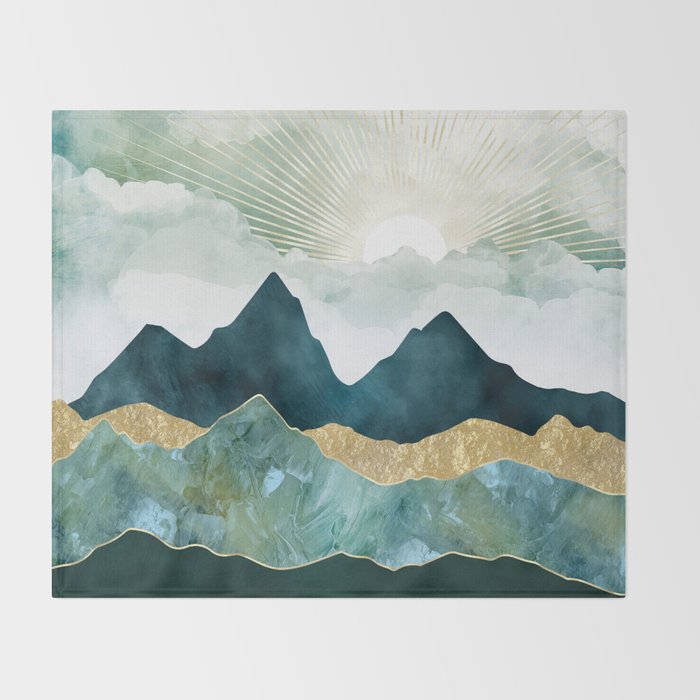 Golden Sunrise Throw Blanket Gallery Image 2