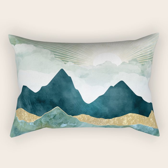 Golden Sunrise Rectangular Pillow Gallery Image 1