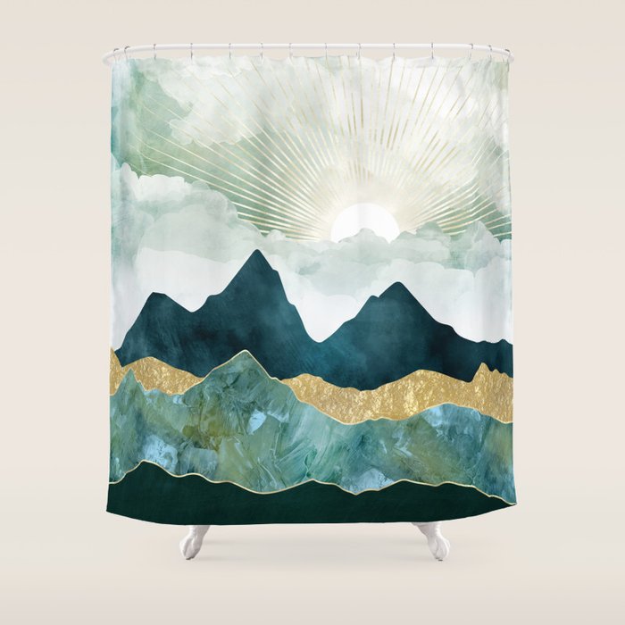 Golden Sunrise Shower Curtain Gallery Image 1