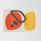 Colorful Mid Century Modern Abstract Fun Shapes Patterns Space Age Orange Yellow Orbit Bubbles Rug Gallery Image 2