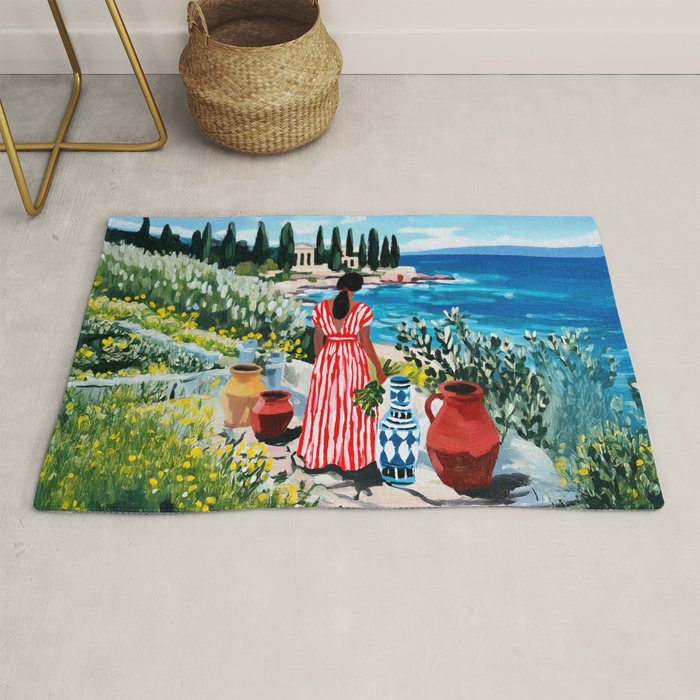 Red Dress by the Sea Rug Gallery Image 1