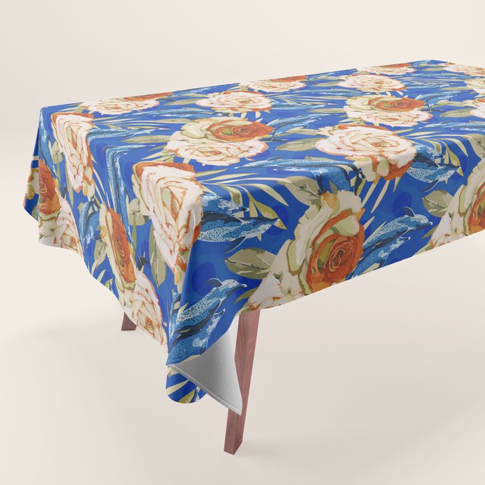 Dolphin Eternal Marine Spring Tablecloth Gallery Image 1