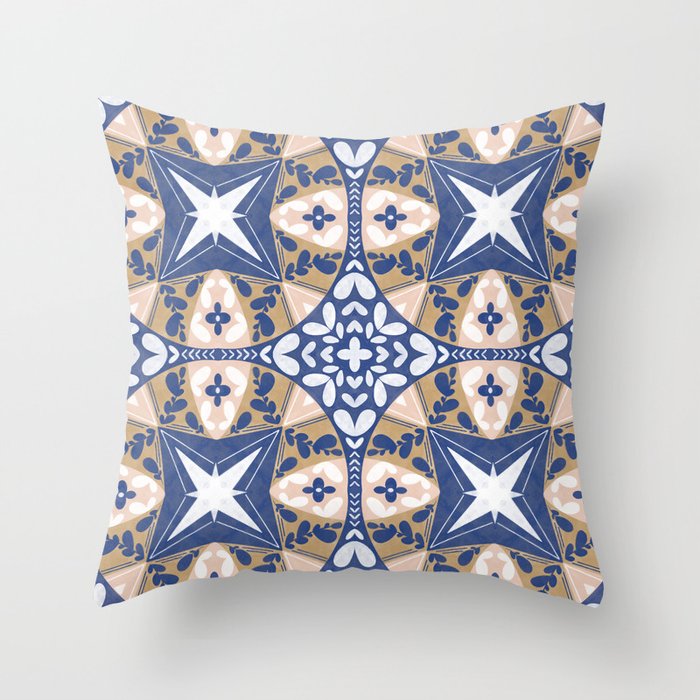 Nature Circular Tiles PB Throw Pillow Gallery Image 6