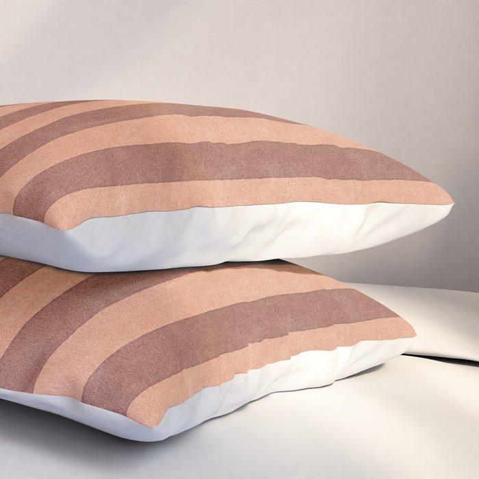 STRIPES - 004 - brown Pillow Sham Gallery Image 3