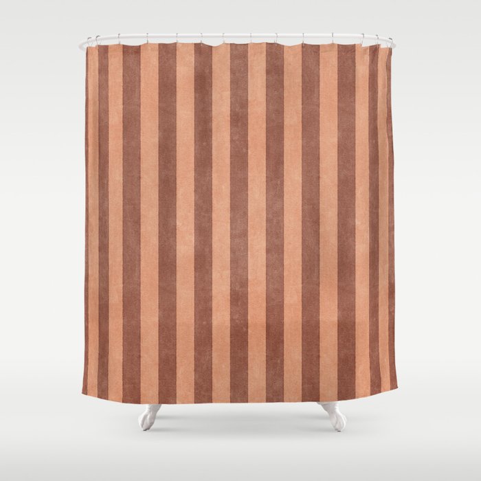 STRIPES - 004 - brown Shower Curtain Gallery Image 1