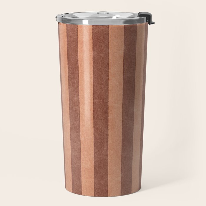STRIPES - 004 - brown Travel Mug Gallery Image 2