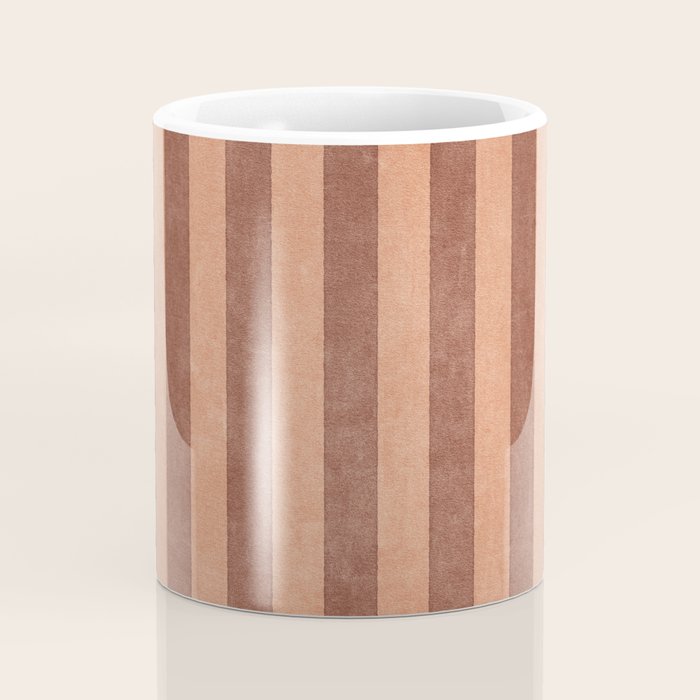 STRIPES - 004 - brown Coffee Mug Gallery Image 4