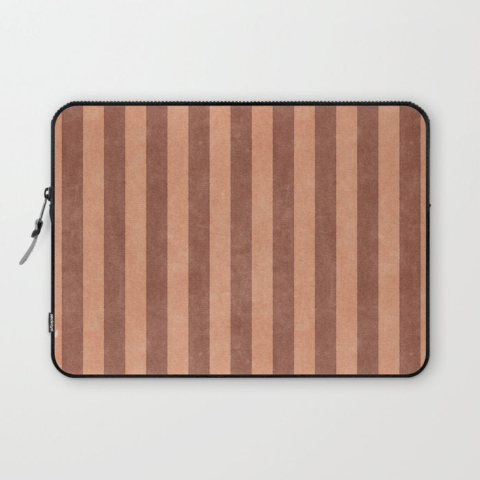 STRIPES - 004 - brown Laptop Sleeve Gallery Image 1
