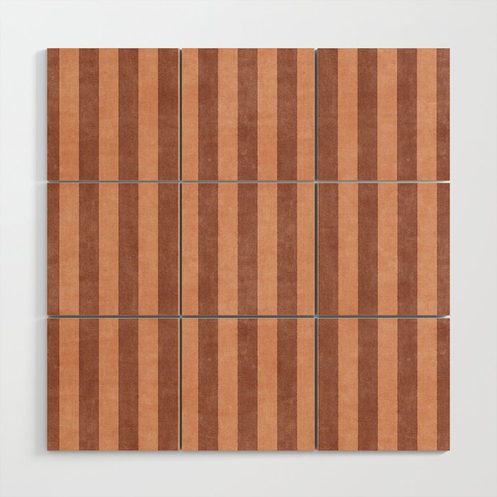 STRIPES - 004 - brown Wood Wall Art Gallery Image 1