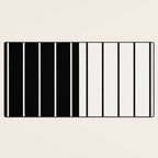 Two Tone Stripes - Black and White Desk Mat Gallery Image 3