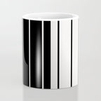 Two Tone Stripes - Black and White Coffee Mug Gallery Image 4