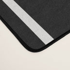 Two Tone Stripes - Black and White Desk Mat Gallery Image 4