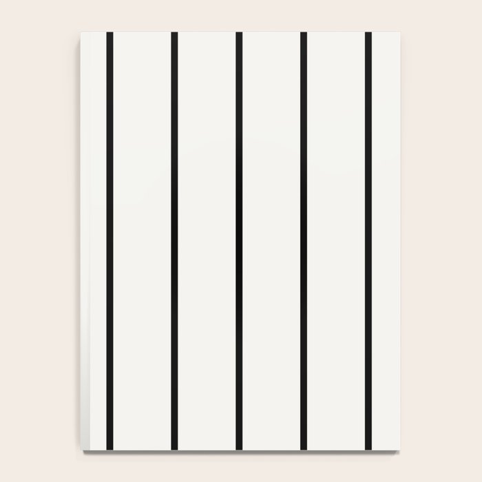 Two Tone Stripes - Black and White Notebook Gallery Image 4