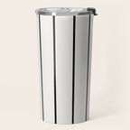 Two Tone Stripes - Black and White Travel Mug Gallery Image 2