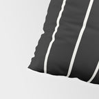 Two Tone Stripes - Black and White Pillow Sham Gallery Image 4