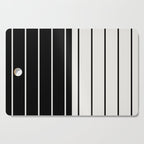Two Tone Stripes - Black and White Cutting Board Gallery Image 1