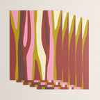 Vivid Eclectic Wild Stripes Abstract Pattern Pink Brown Chartreuse Wrapping Paper Gallery Image 3