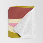 Vivid Eclectic Wild Stripes Abstract Pattern Pink Brown Chartreuse Throw Blanket Gallery Image 3
