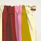 Vivid Eclectic Wild Stripes Abstract Pattern Pink Brown Chartreuse Window Curtain Gallery Image 2