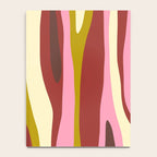 Vivid Eclectic Wild Stripes Abstract Pattern Pink Brown Chartreuse Notebook Gallery Image 4
