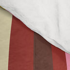 Vivid Eclectic Wild Stripes Abstract Pattern Pink Brown Chartreuse Comforter Gallery Image 4