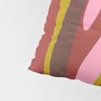 Vivid Eclectic Wild Stripes Abstract Pattern Pink Brown Chartreuse Pillow Sham Gallery Image 4