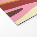 Vivid Eclectic Wild Stripes Abstract Pattern Pink Brown Chartreuse Welcome Mat Gallery Image 2