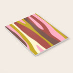 Vivid Eclectic Wild Stripes Abstract Pattern Pink Brown Chartreuse Notebook Gallery Image 3
