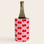 Y2K Cherries - Pink Pattern Large Wine Chiller Gallery Image 1