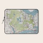 Old Croatan National Forest Map (1964) Vintage NC Woodland Recreational Area Map Laptop Sleeve Gallery Image 1
