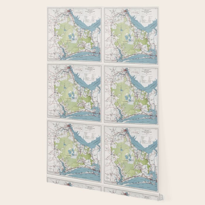 Old Croatan National Forest Map (1964) Vintage NC Woodland Recreational Area Map Wallpaper Gallery Image 2