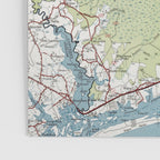 Old Croatan National Forest Map (1964) Vintage NC Woodland Recreational Area Map Poster Gallery Image 3