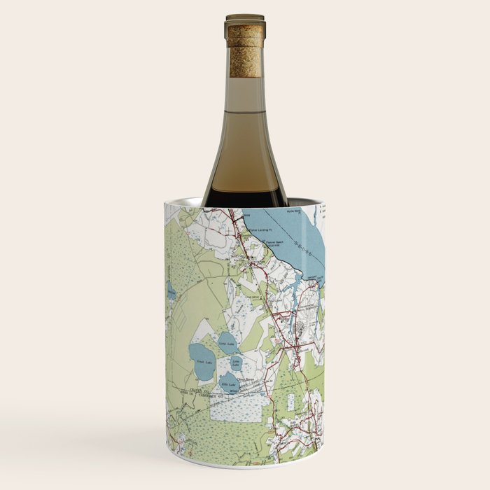 Old Croatan National Forest Map (1964) Vintage NC Woodland Recreational Area Map Wine Chiller Gallery Image 1