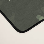 White and dark Sage green flowers watercolor pattern Desk Mat Gallery Image 4