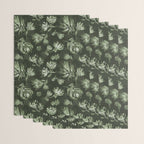 White and dark Sage green flowers watercolor pattern Wrapping Paper Gallery Image 3