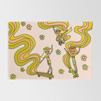 girl gang // dogtown and z girls // skateboard girl power by surfy birdy Rug Gallery Image 2
