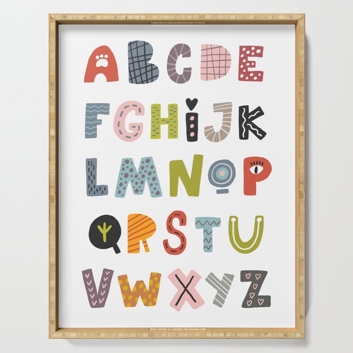 Decorative Alphabet Serving Tray Gallery Image 1