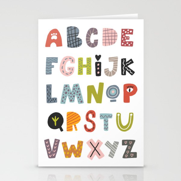 Decorative Alphabet Stationery Card Gallery Image 2