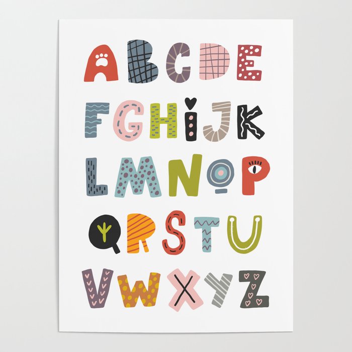 Decorative Alphabet Poster Gallery Image 1
