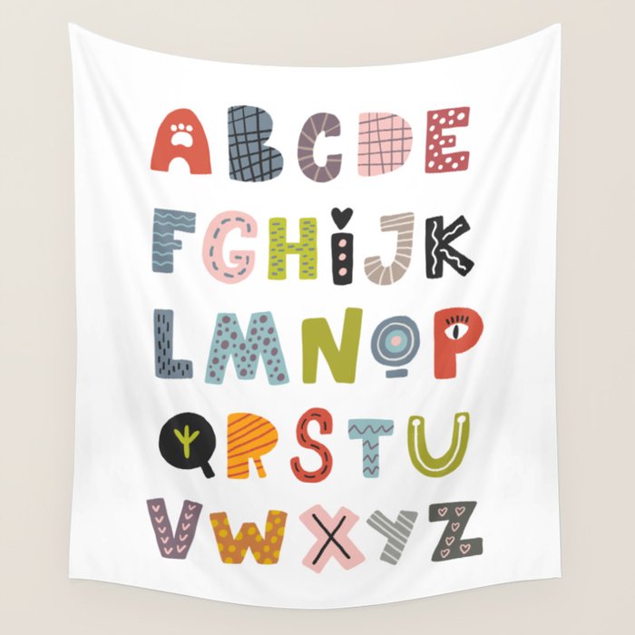 Decorative Alphabet Wall Tapestry Gallery Image 4