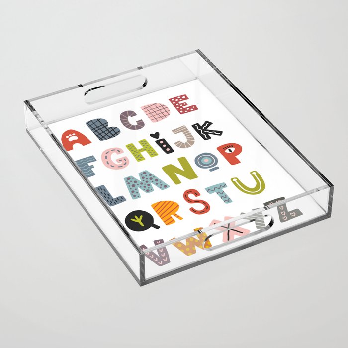 Decorative Alphabet Acrylic Tray Gallery Image 1