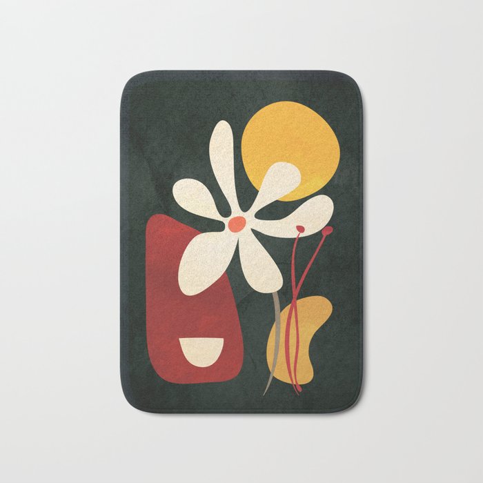 Abstract Daisy 01 Bath Mat Gallery Image 1