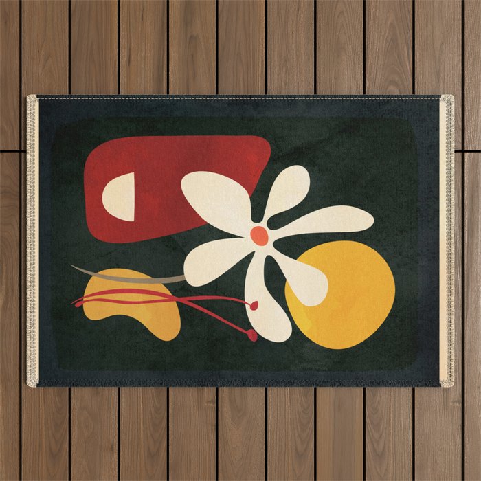 Abstract Daisy 01 Outdoor Rug Gallery Image 1