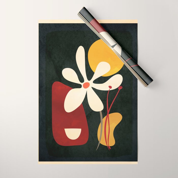 Abstract Daisy 01 Wrapping Paper Gallery Image 1