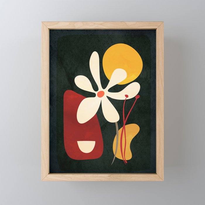 Abstract Daisy 01 Mini Art Print Gallery Image 1